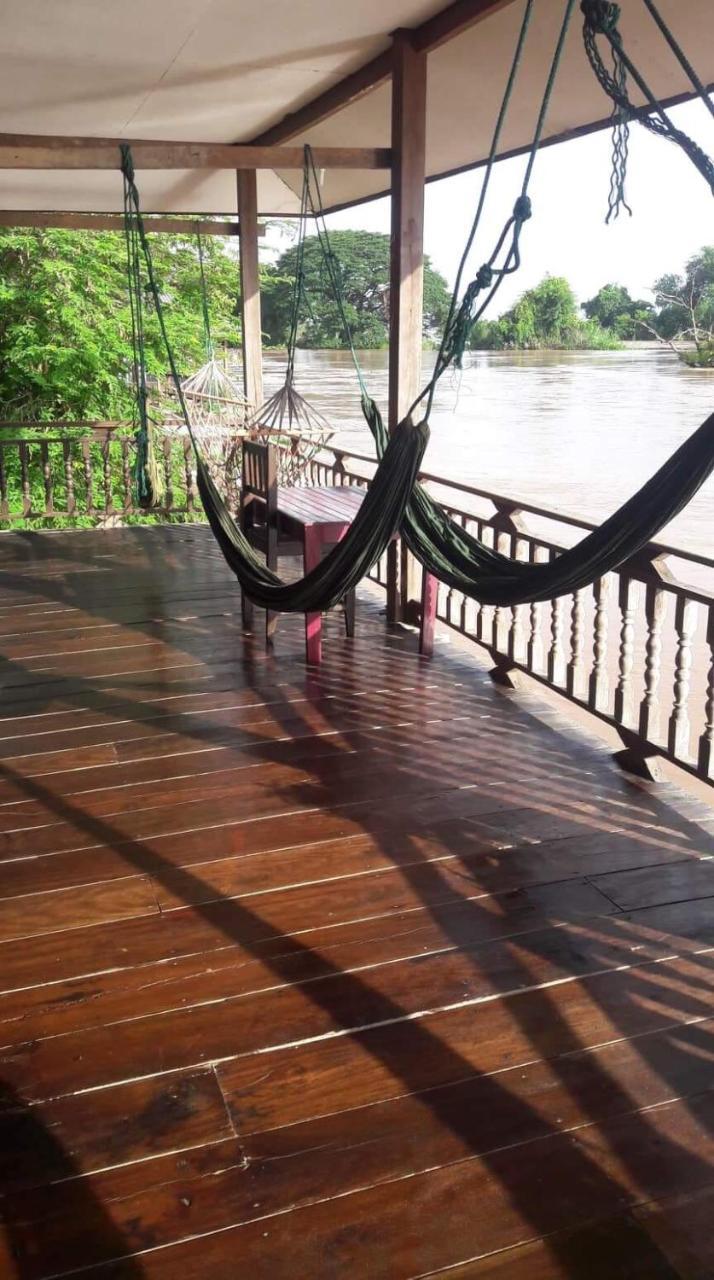 Riverside Bungalow Hotel Don Det Bagian luar foto